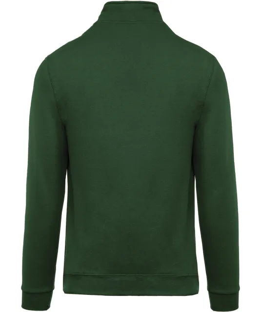 K478 - Sweater met ritskraag Forest Green