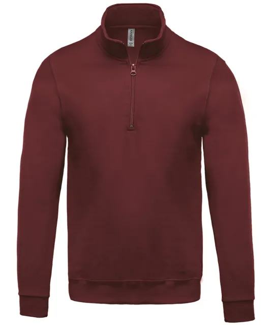 K478 - Sweater met ritskraag Wine
