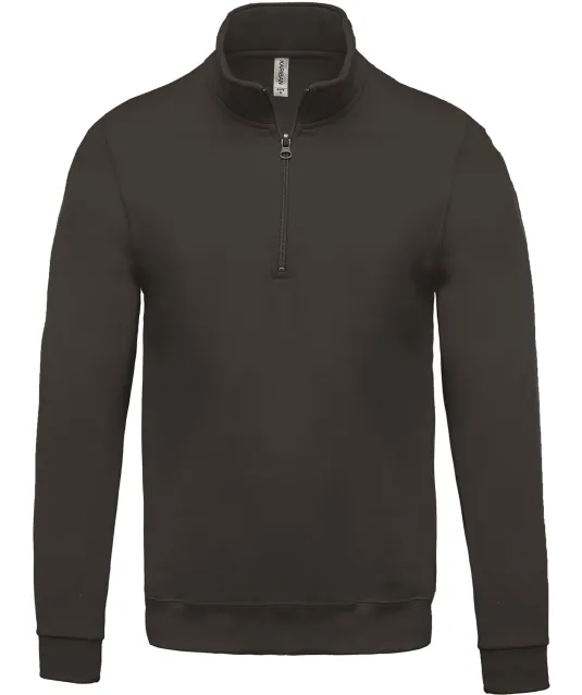 K478 - Sweater met ritskraag Dark Grey