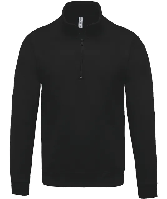 K478 - Sweater met ritskraag Black