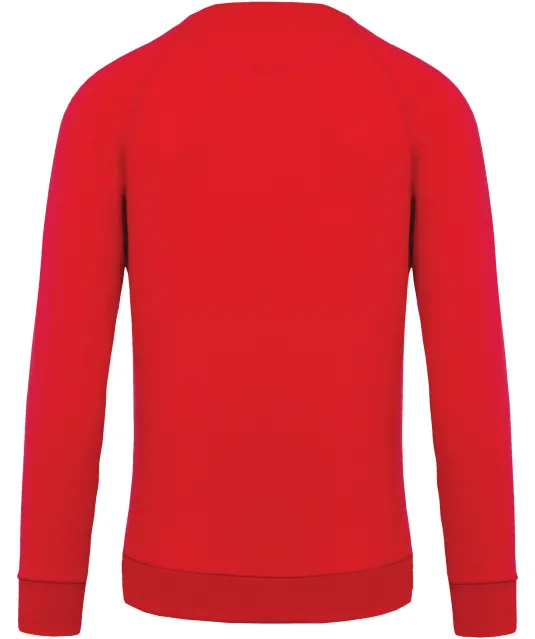 K480 - Herensweater BIO ronde hals raglanmouwen Red