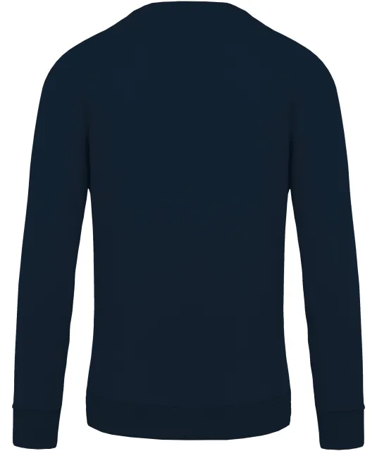 K480 - Herensweater BIO ronde hals raglanmouwen Navy
