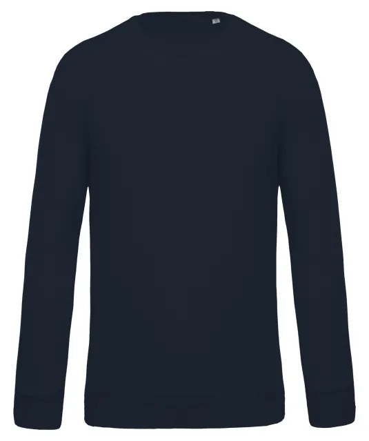 K480 - Herensweater BIO ronde hals raglanmouwen Navy