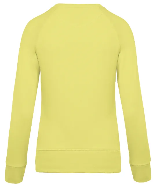 K481 - Damessweater BIO ronde hals raglanmouwen Lemon Yellow