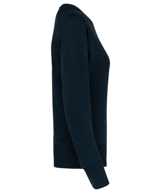 K481 - Damessweater BIO ronde hals raglanmouwen Navy