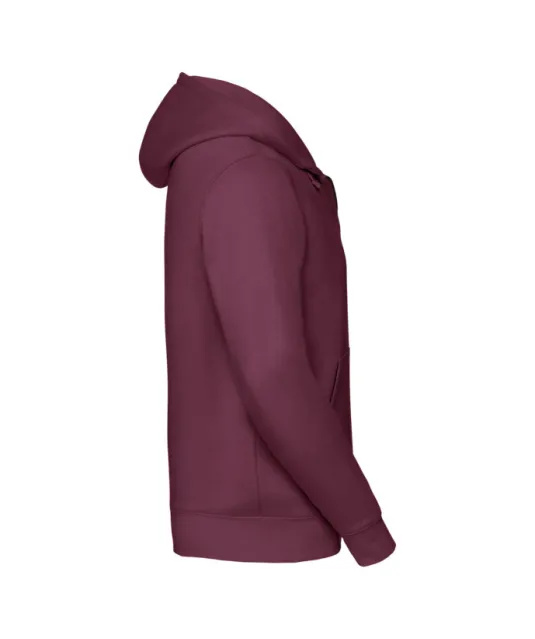 RU266M - Authentic Sweatvest met capuchon Burgundy