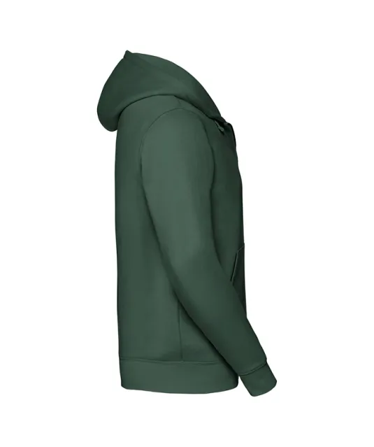 RU266M - Authentic Sweatvest met capuchon Bottle Green