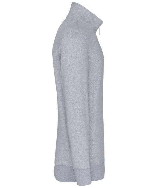 K487 - Sweater met ritskraag Oxford Grey