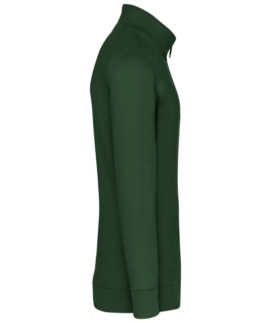 K487 - Sweater met ritskraag Forest Green