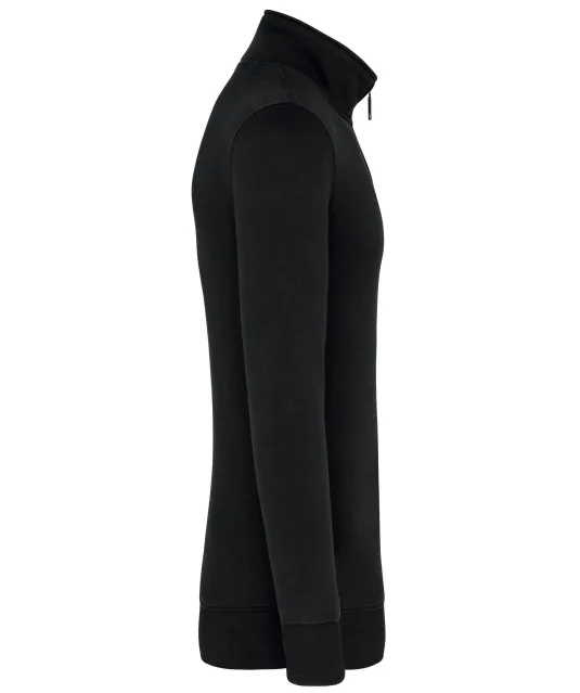 K487 - Sweater met ritskraag Black
