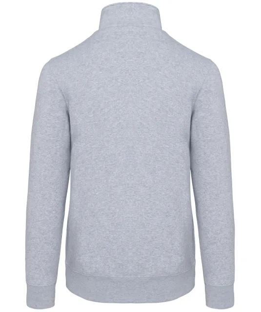K487 - Sweater met ritskraag Oxford Grey