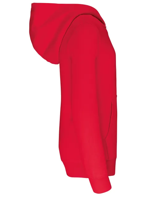 K486 - Kindersweatvest met capuchon Red / White