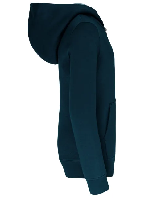 K486 - Kindersweatvest met capuchon Navy / Fine Grey