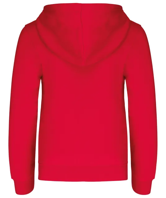 K486 - Kindersweatvest met capuchon Red / White