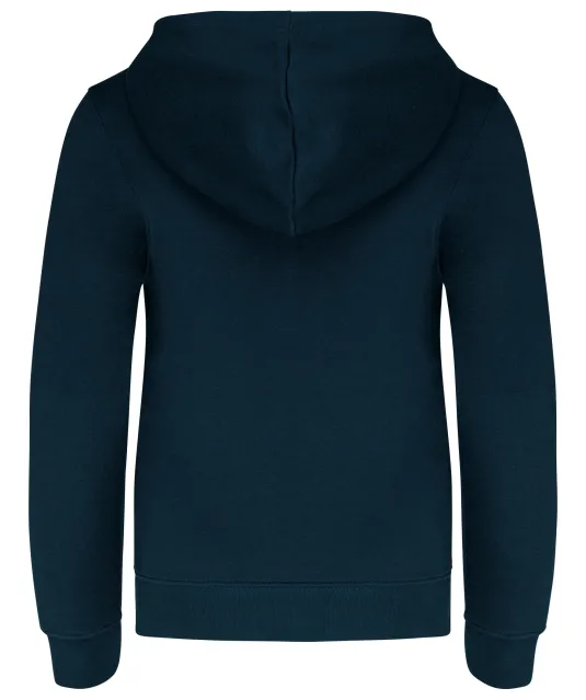 K486 - Kindersweatvest met capuchon Navy / Fine Grey