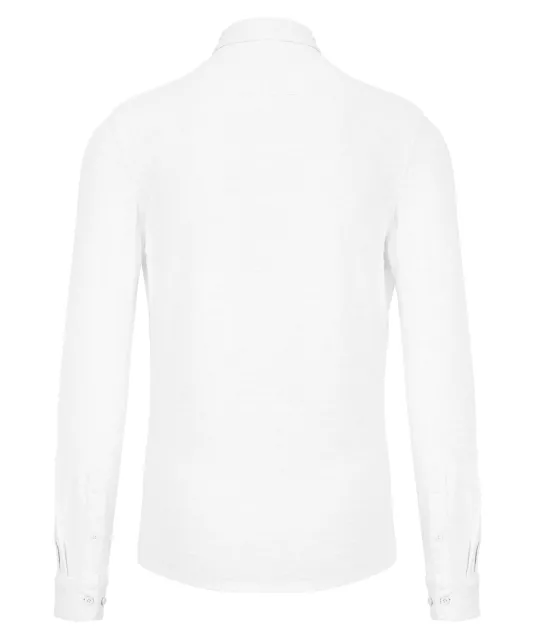 K508 - Piqué overhemd lange mouwen White