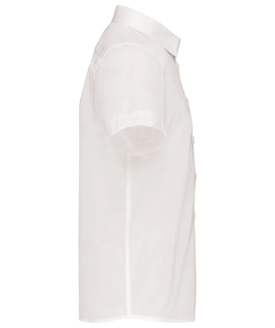 K520 - Kinder poplin overhemd korte mouwen White