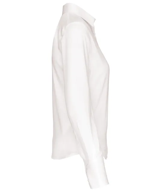 K538 - Dames non-iron blouse lange mouwen White