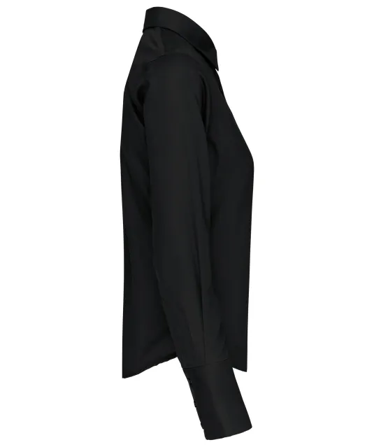 K538 - Dames non-iron blouse lange mouwen Black