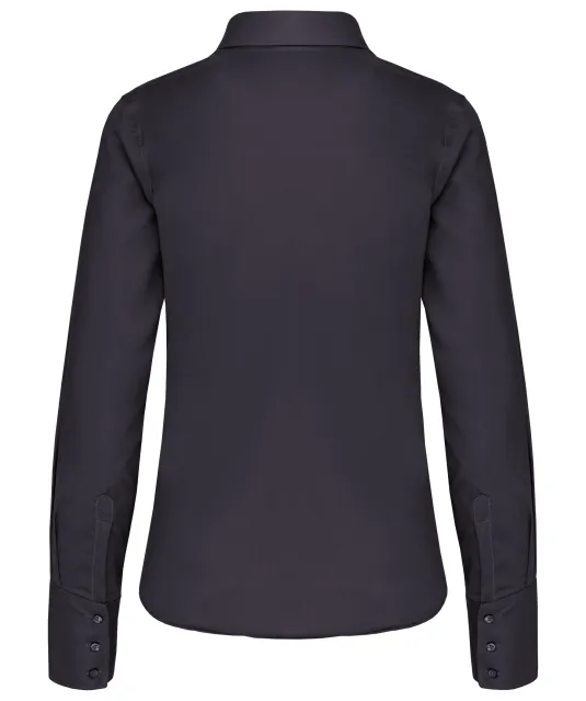 K538 - Dames non-iron blouse lange mouwen Zinc