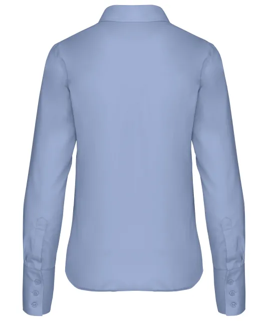 K538 - Dames non-iron blouse lange mouwen Bright Sky