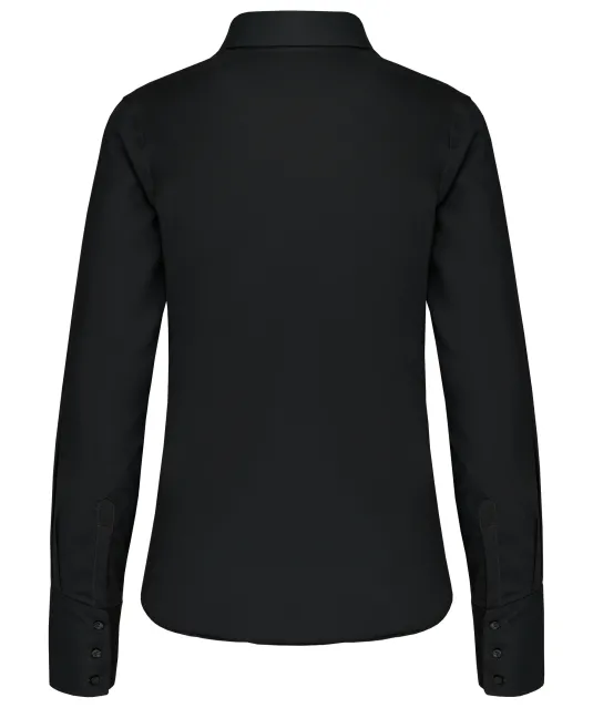 K538 - Dames non-iron blouse lange mouwen Black