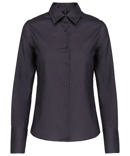 K538 - Dames non-iron blouse lange mouwen Zinc