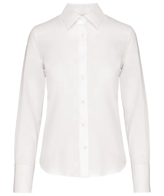 K538 - Dames non-iron blouse lange mouwen White