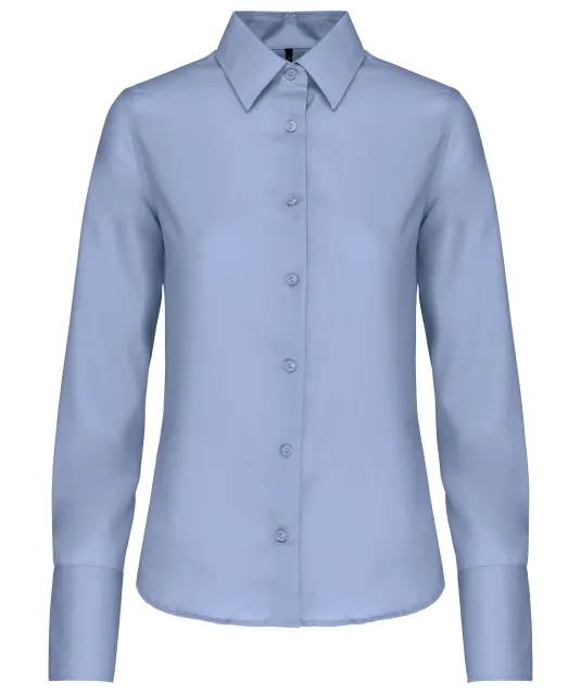 K538 - Dames non-iron blouse lange mouwen Bright Sky