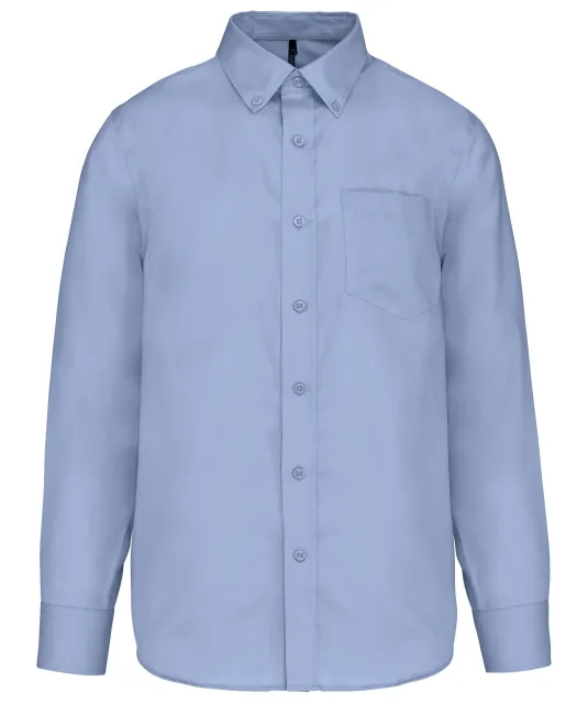 K537 - Heren non-iron overhemd lange mouwen Bright Sky
