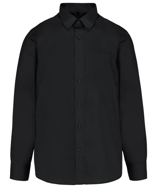 K537 - Heren non-iron overhemd lange mouwen Black