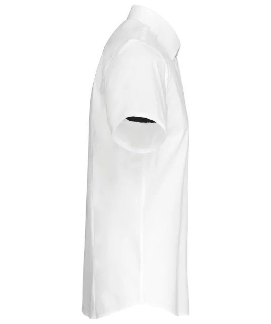K531 - Heren stretch overhemd korte mouwen White