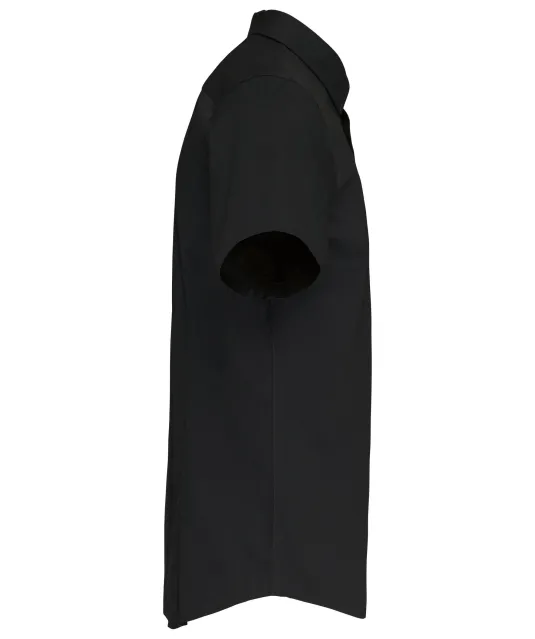 K531 - Heren stretch overhemd korte mouwen Black