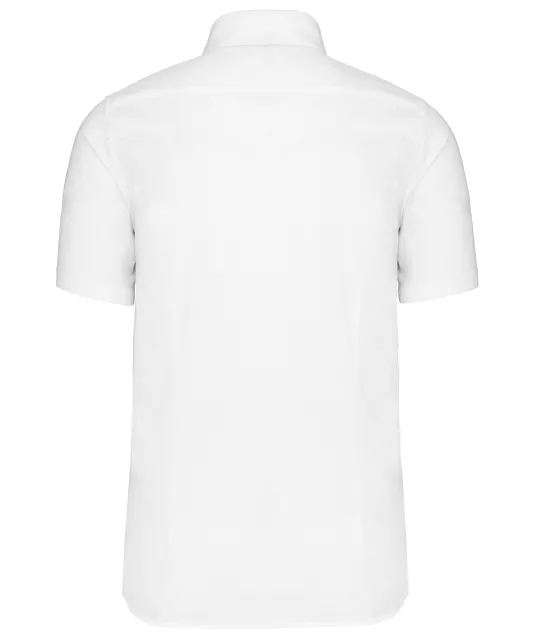 K531 - Heren stretch overhemd korte mouwen White