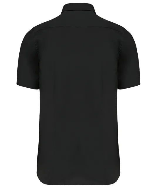 K531 - Heren stretch overhemd korte mouwen Black