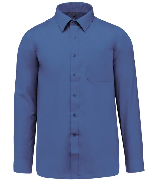K545 - Overhemd in onderhoudsvriendelijk polykatoen-popeline heren Cobalt Blue