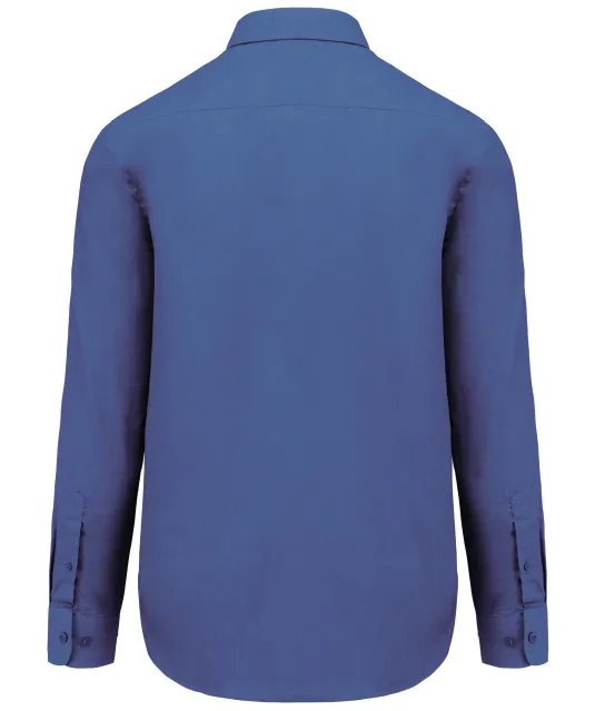 K545 - Overhemd in onderhoudsvriendelijk polykatoen-popeline heren Cobalt Blue