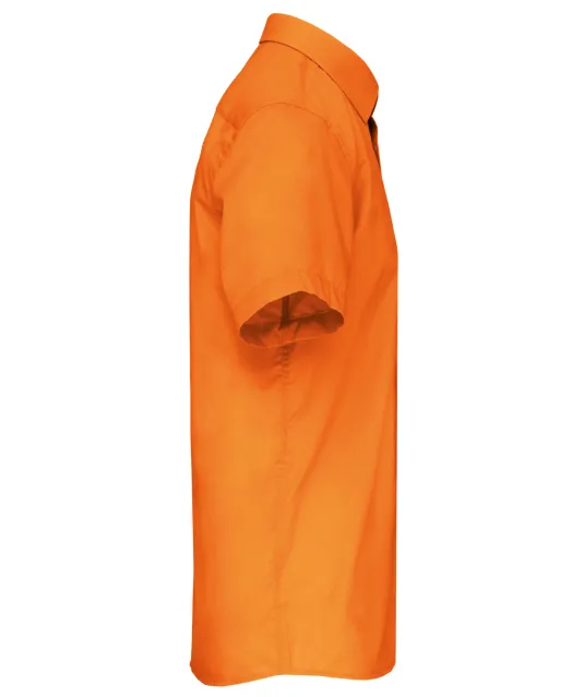 K551 - Overhemd in onderhoudsvriendelijk polykatoen-popeline korte mouwen heren Orange
