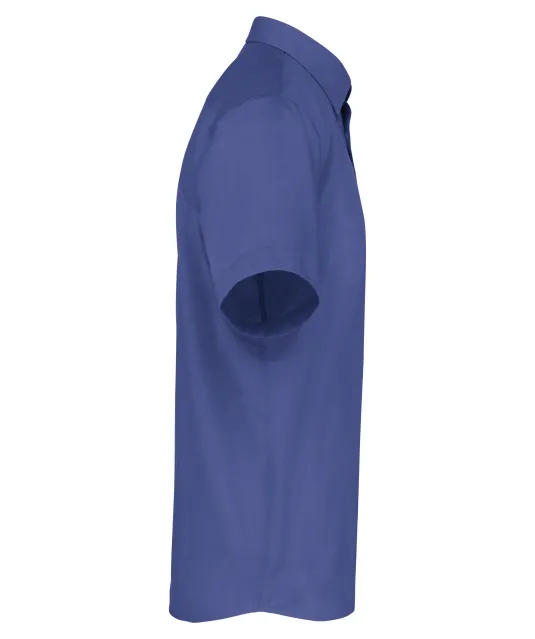 K551 - Overhemd in onderhoudsvriendelijk polykatoen-popeline korte mouwen heren Cobalt Blue