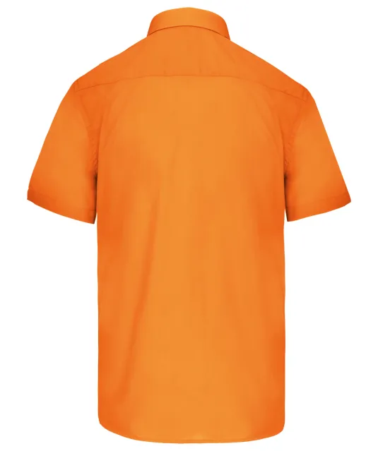K551 - Overhemd in onderhoudsvriendelijk polykatoen-popeline korte mouwen heren Orange