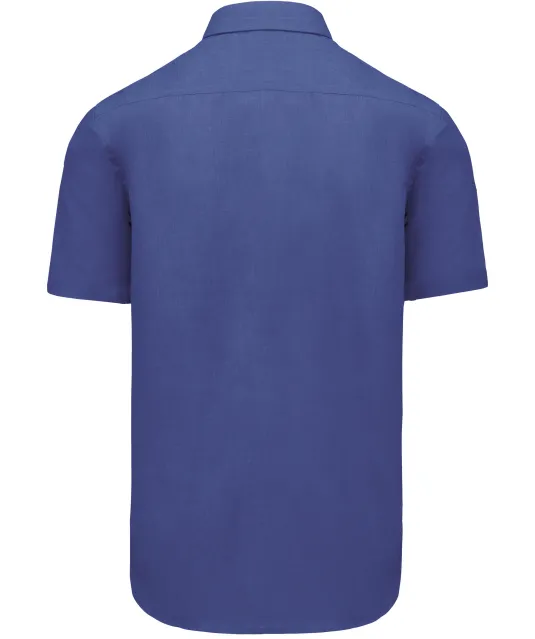 K551 - Overhemd in onderhoudsvriendelijk polykatoen-popeline korte mouwen heren Cobalt Blue