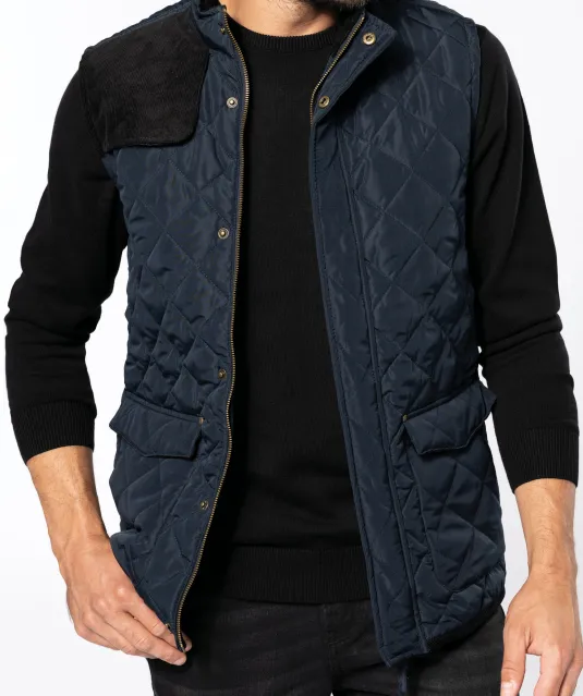 K6124 - Gewatteerde herenbodywarmer Navy / Black