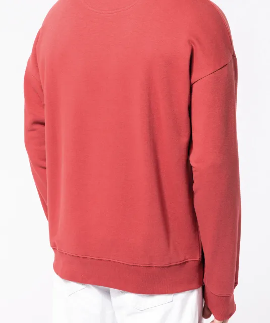 K4032 - Ecologische oversized uniseks sweater met ronde hals Off White