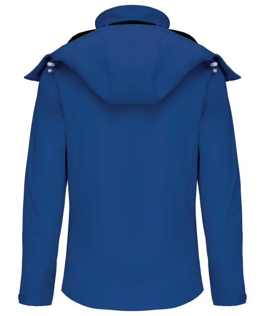 K414 - Dames softshell jas met afneembare capuchon Dark Royal Blue