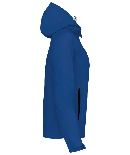 K414 - Dames softshell jas met afneembare capuchon Dark Royal Blue