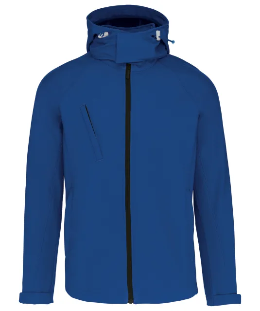 K413 - Heren softshell jas met afneembare capuchon Dark Royal Blue