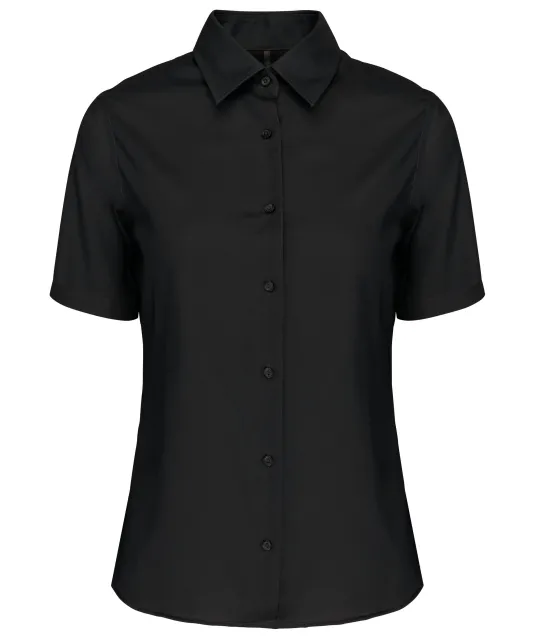 K540 - Dames non-iron blouse korte mouwen Black