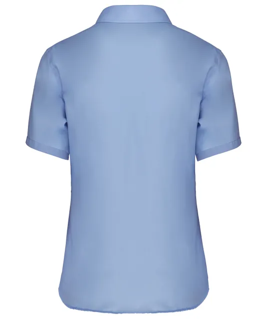 K540 - Dames non-iron blouse korte mouwen Bright Sky