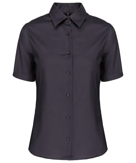 K540 - Dames non-iron blouse korte mouwen Zinc