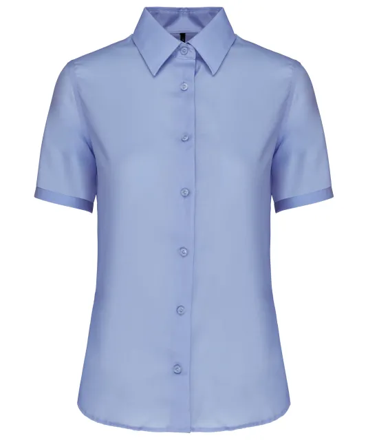 K540 - Dames non-iron blouse korte mouwen Bright Sky